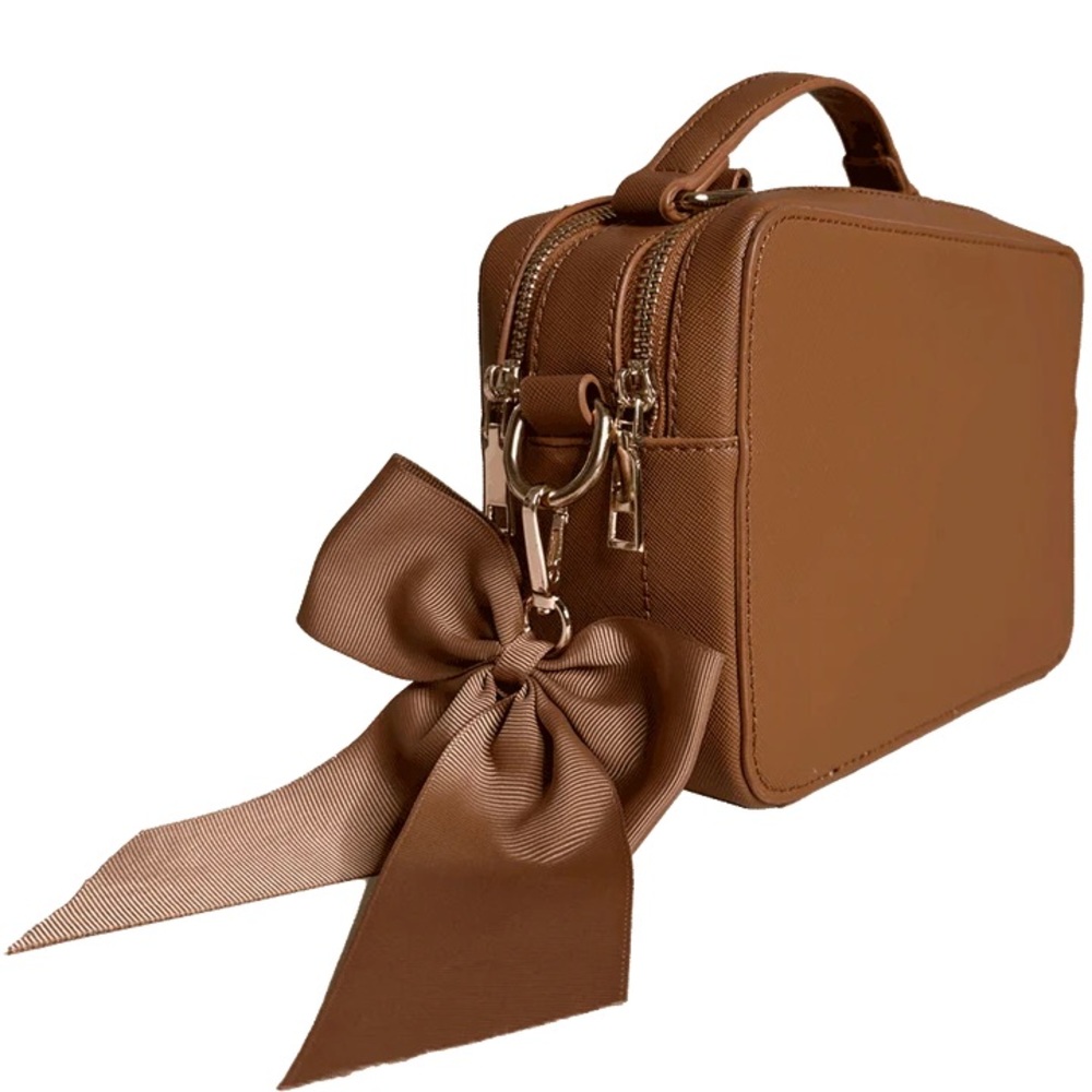 Joanne Camel | Textured Vegan Leather Handbag